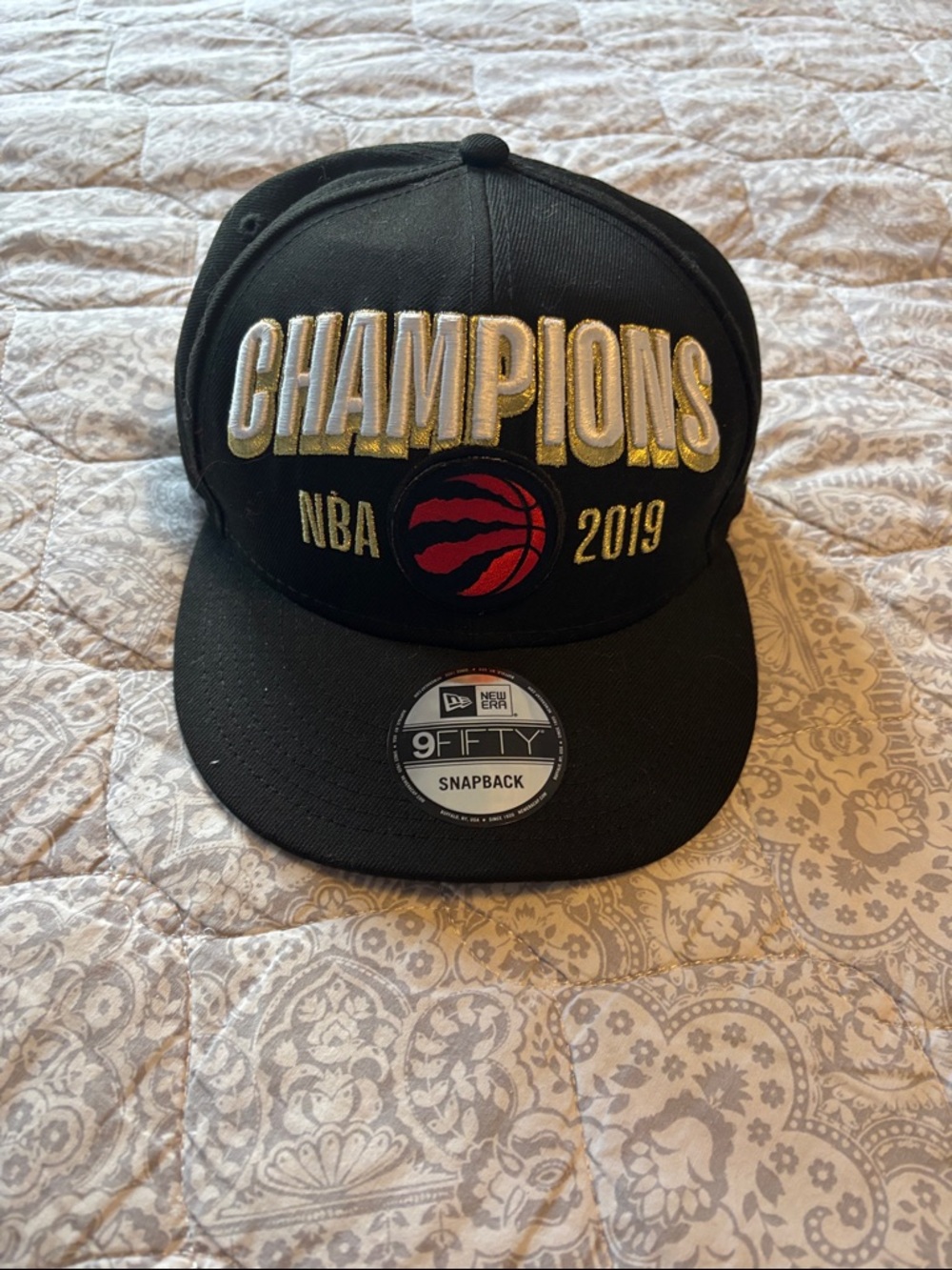 New Era Black and Gold Champions 2019 Snapback Hat